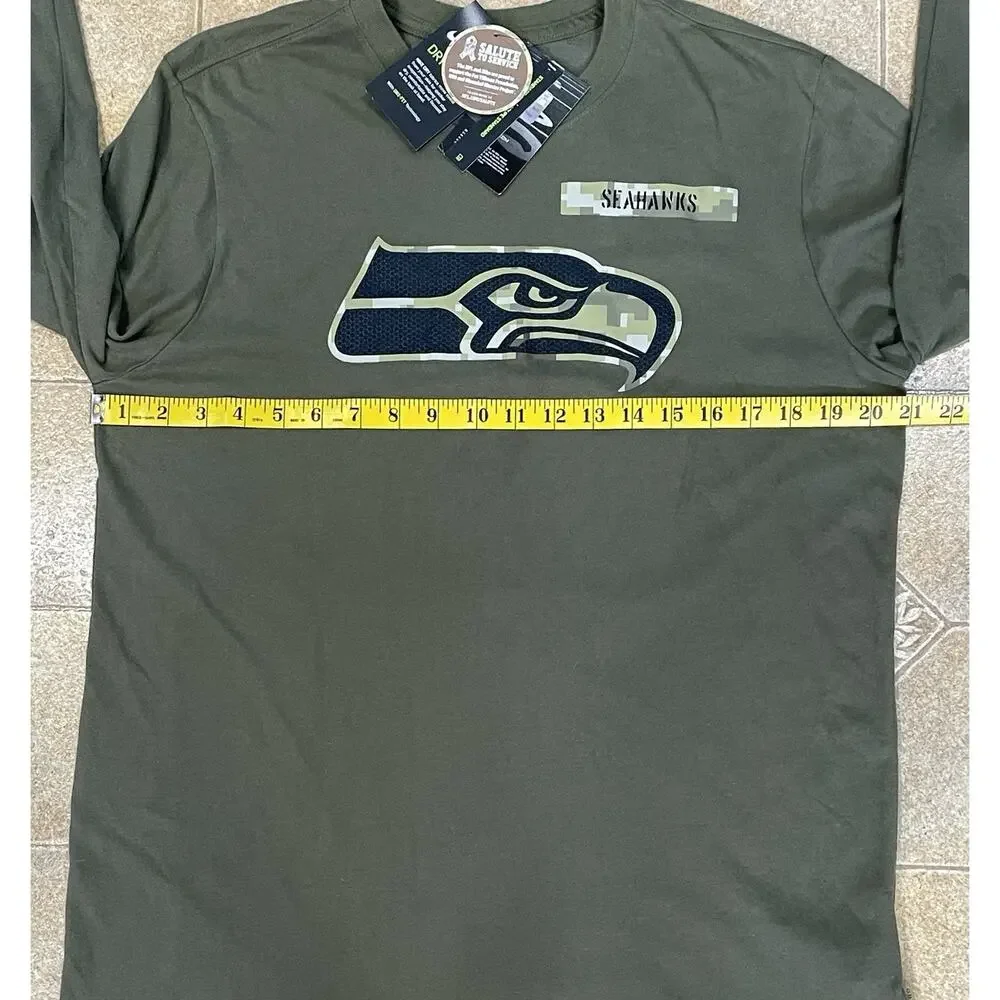 New- Nike Seattle Seahawks Salute To Service Long Sleeve T-Shirt Men’s Medium